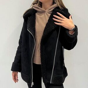 GAP Black Moto Jacket Size S